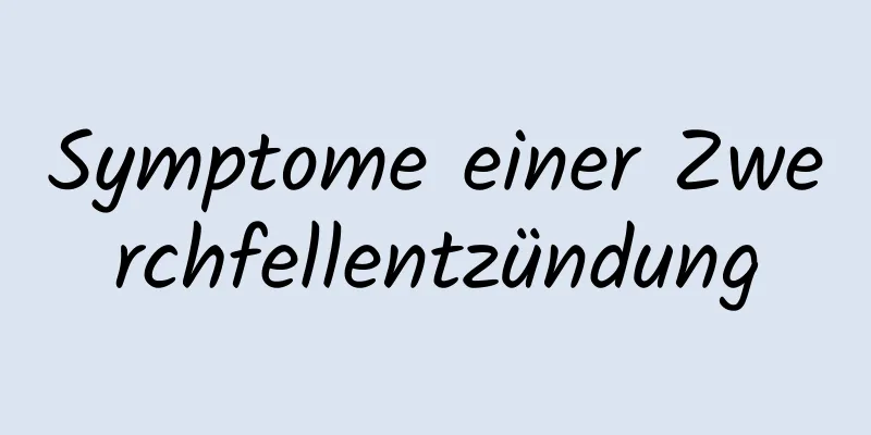 Symptome einer Zwerchfellentzündung