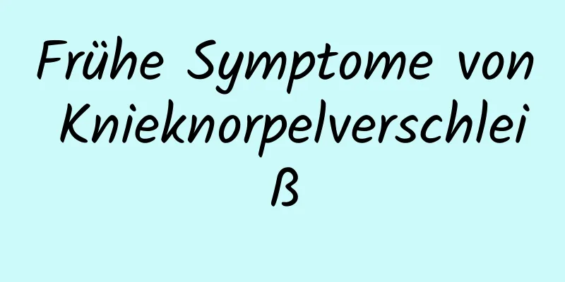 Frühe Symptome von Knieknorpelverschleiß