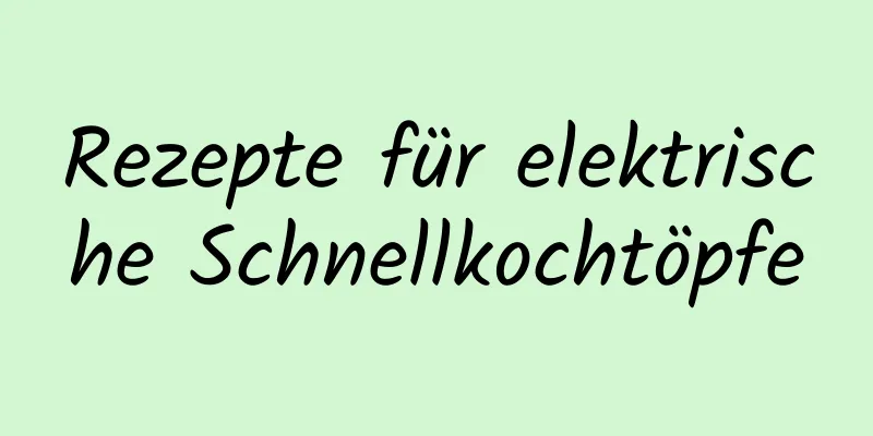 Rezepte für elektrische Schnellkochtöpfe