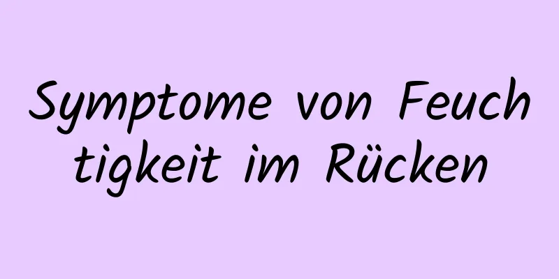 Symptome von Feuchtigkeit im Rücken
