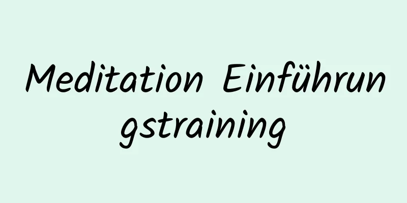 Meditation Einführungstraining