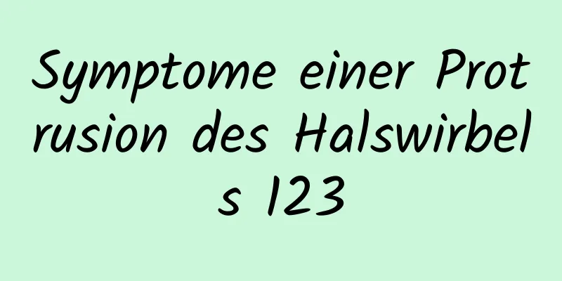 Symptome einer Protrusion des Halswirbels 123