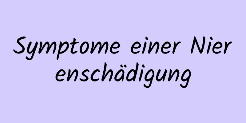 Symptome einer Nierenschädigung