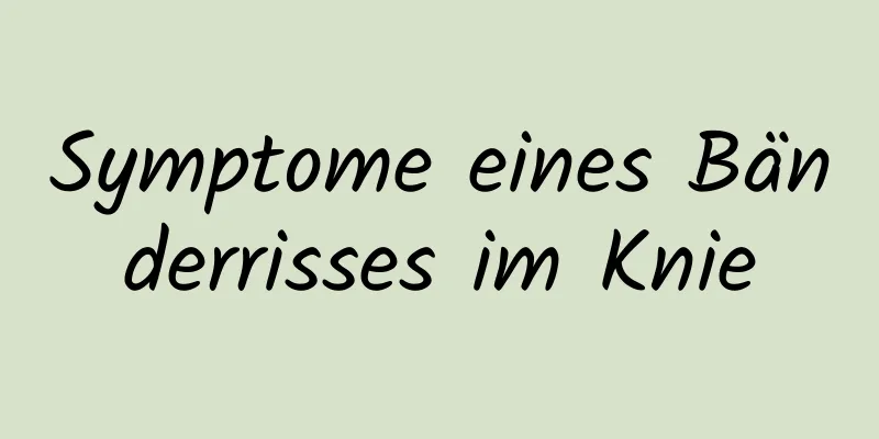 Symptome eines Bänderrisses im Knie