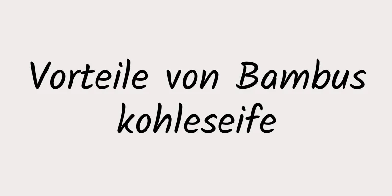 Vorteile von Bambuskohleseife