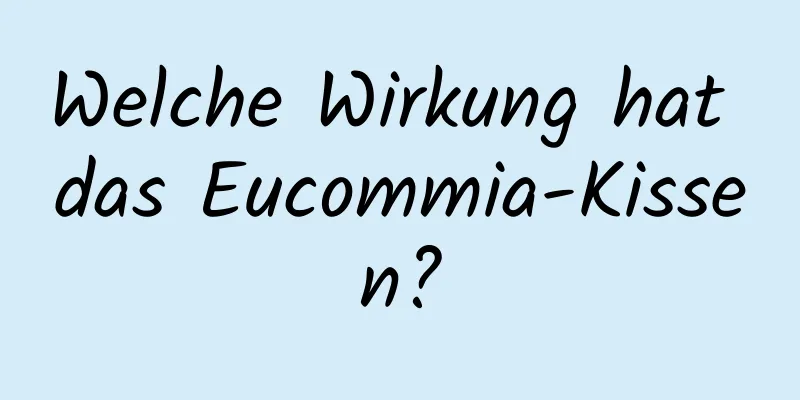 Welche Wirkung hat das Eucommia-Kissen?