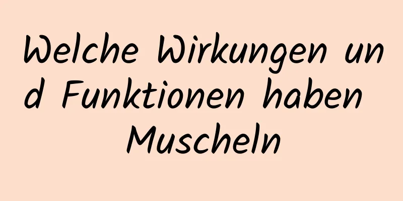 Welche Wirkungen und Funktionen haben Muscheln