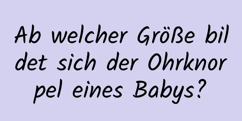 Ab welcher Größe bildet sich der Ohrknorpel eines Babys?