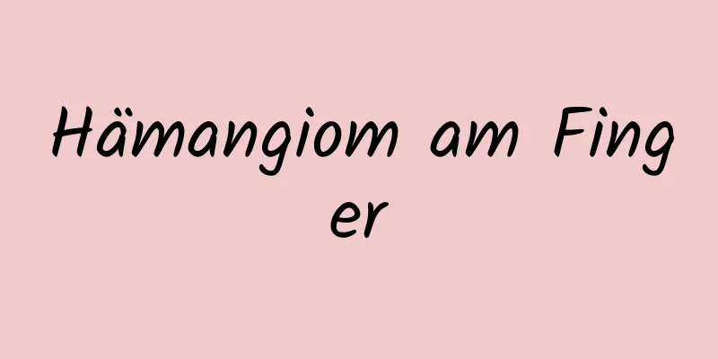 Hämangiom am Finger