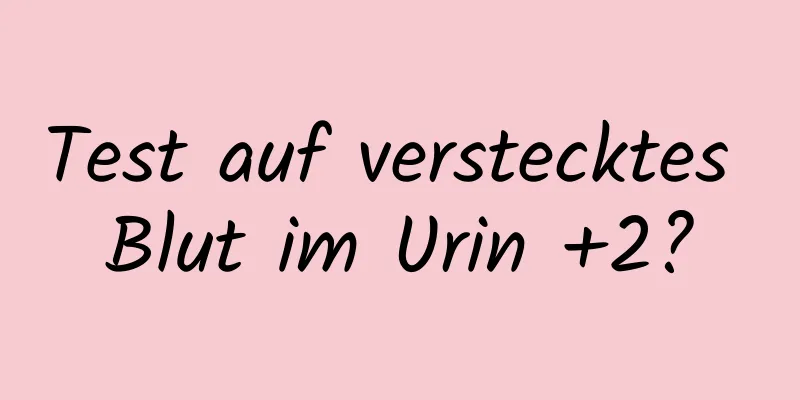 Test auf verstecktes Blut im Urin +2?
