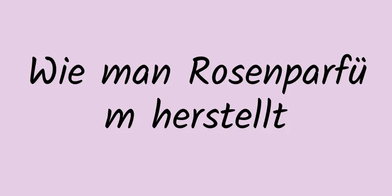 Wie man Rosenparfüm herstellt