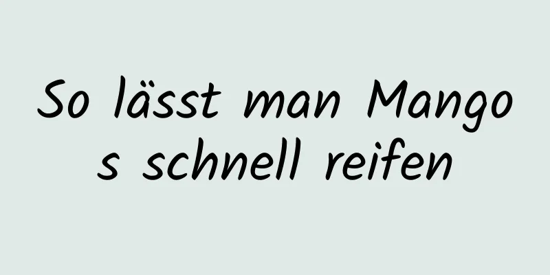 So lässt man Mangos schnell reifen