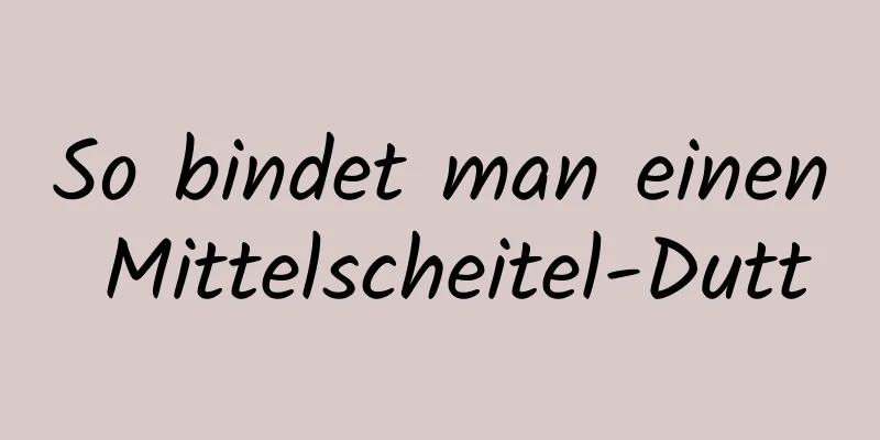 So bindet man einen Mittelscheitel-Dutt
