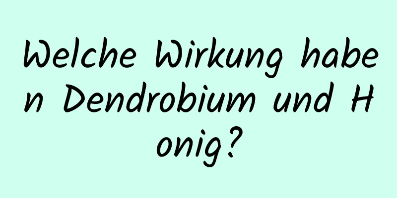 Welche Wirkung haben Dendrobium und Honig?