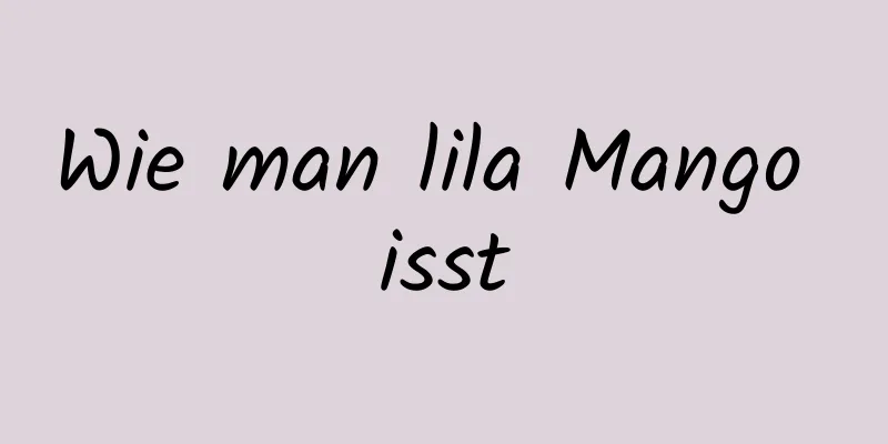 Wie man lila Mango isst