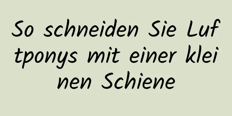 So schneiden Sie Luftponys mit einer kleinen Schiene