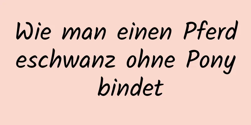 Wie man einen Pferdeschwanz ohne Pony bindet