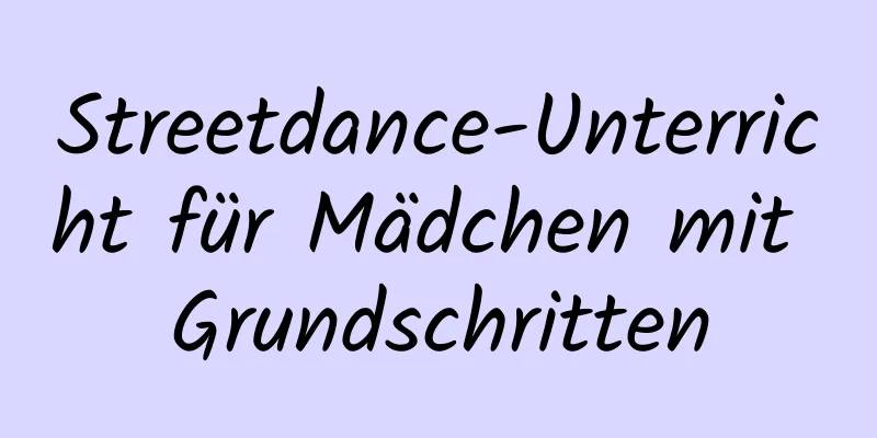 Streetdance-Unterricht für Mädchen mit Grundschritten