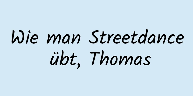 Wie man Streetdance übt, Thomas