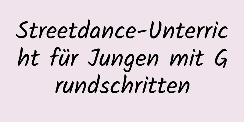 Streetdance-Unterricht für Jungen mit Grundschritten