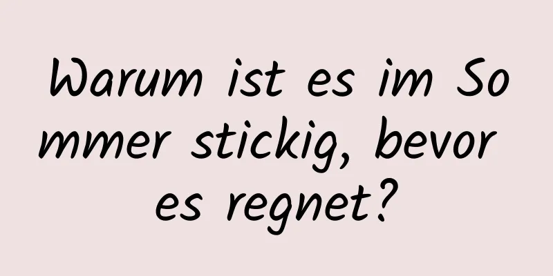 Warum ist es im Sommer stickig, bevor es regnet?
