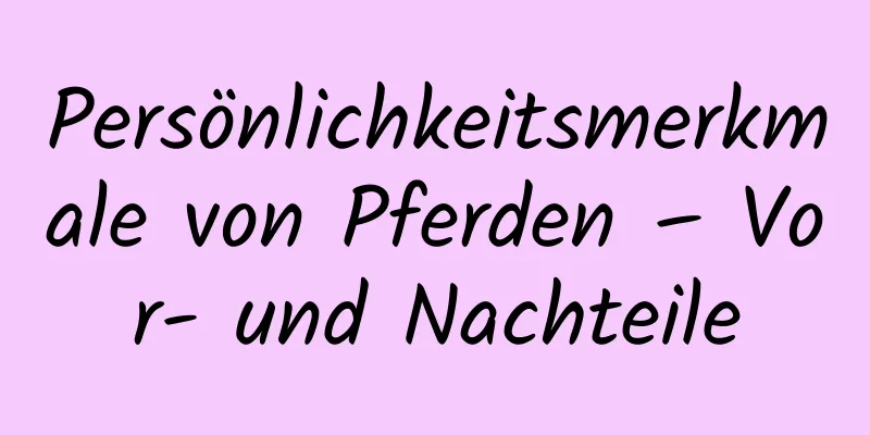Persönlichkeitsmerkmale von Pferden – Vor- und Nachteile