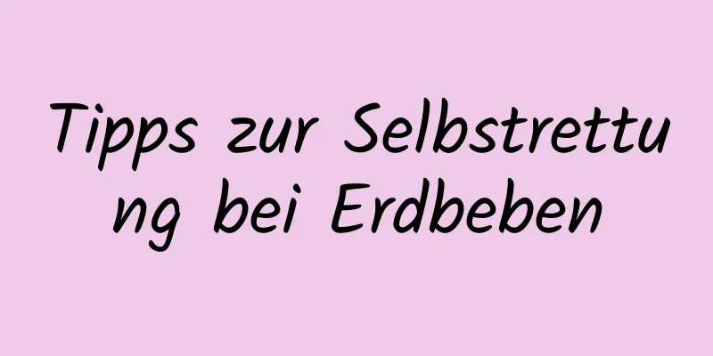 Tipps zur Selbstrettung bei Erdbeben