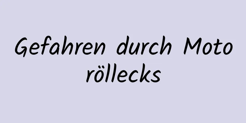 Gefahren durch Motoröllecks