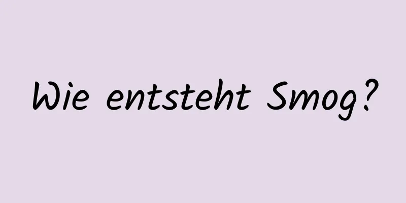 Wie entsteht Smog?