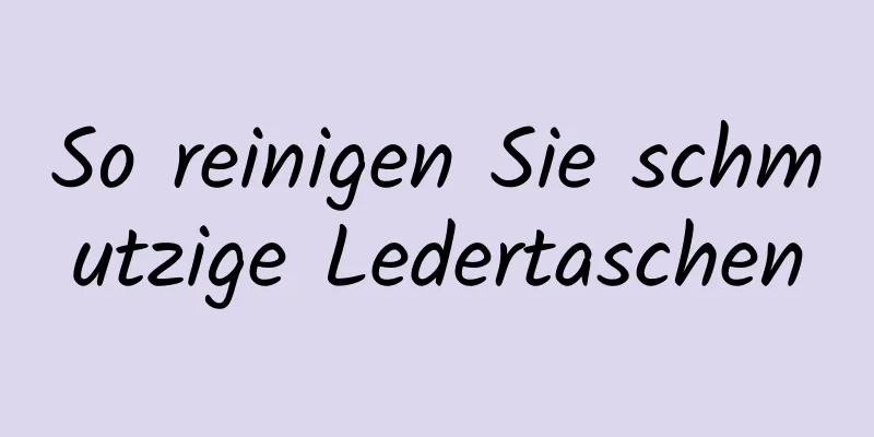 So reinigen Sie schmutzige Ledertaschen