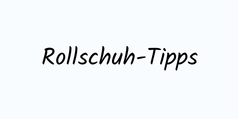 Rollschuh-Tipps