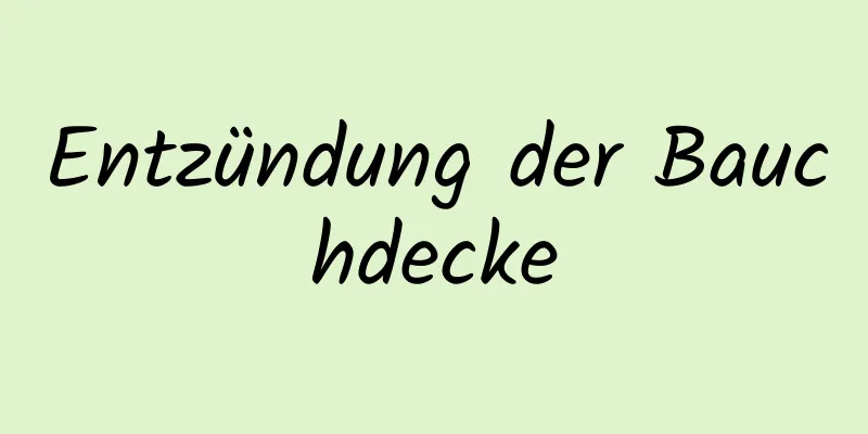 Entzündung der Bauchdecke
