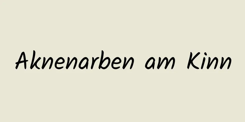 Aknenarben am Kinn
