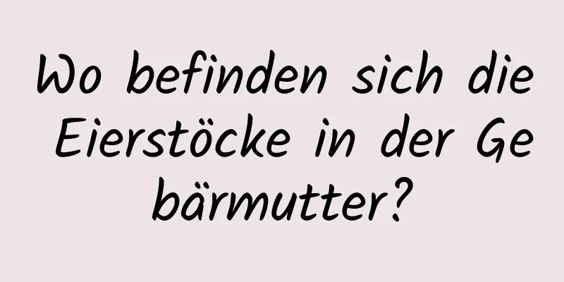 Wo befinden sich die Eierstöcke in der Gebärmutter?