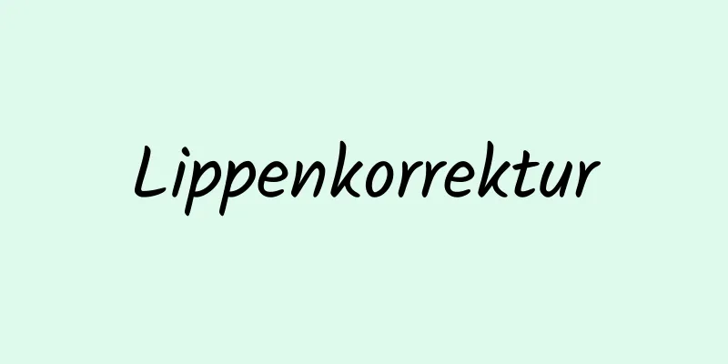 Lippenkorrektur