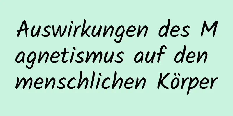 Auswirkungen des Magnetismus auf den menschlichen Körper