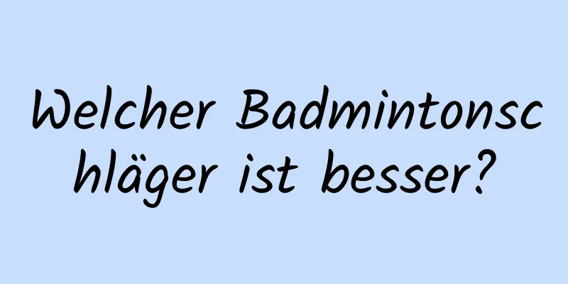 Welcher Badmintonschläger ist besser?