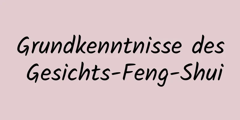 Grundkenntnisse des Gesichts-Feng-Shui