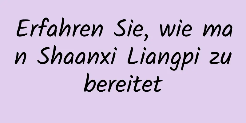 Erfahren Sie, wie man Shaanxi Liangpi zubereitet