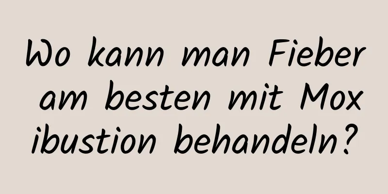 Wo kann man Fieber am besten mit Moxibustion behandeln?