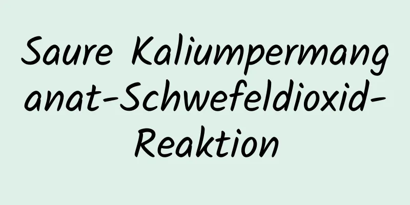 Saure Kaliumpermanganat-Schwefeldioxid-Reaktion