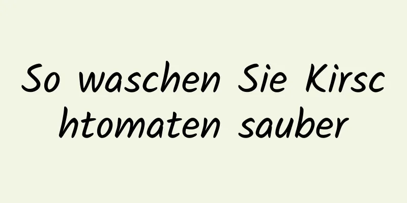So waschen Sie Kirschtomaten sauber