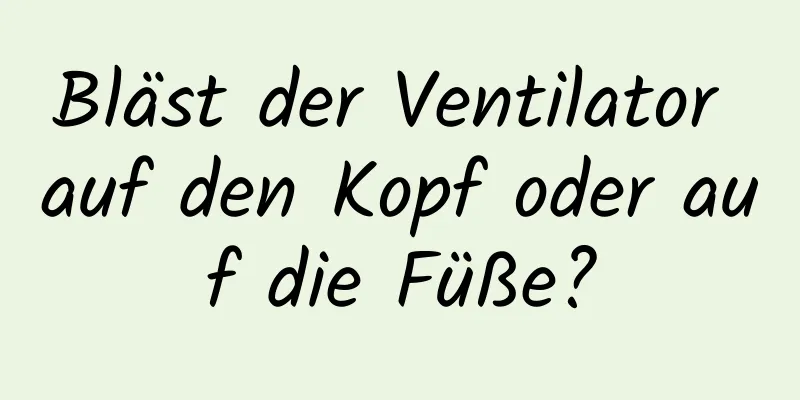 Bläst der Ventilator auf den Kopf oder auf die Füße?