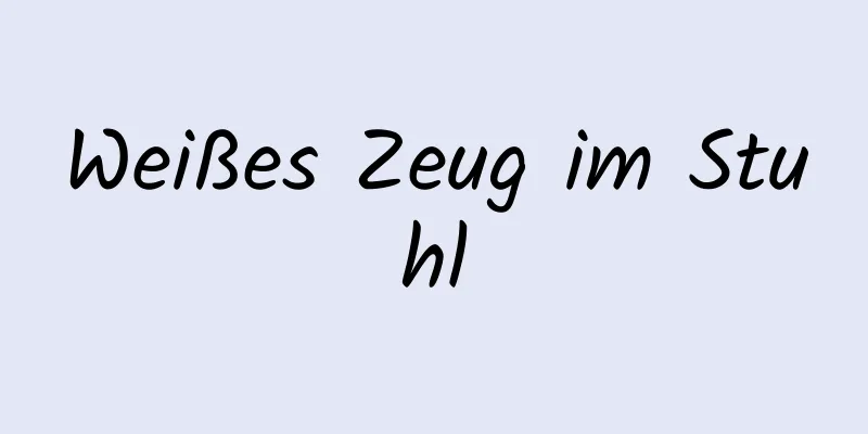 Weißes Zeug im Stuhl
