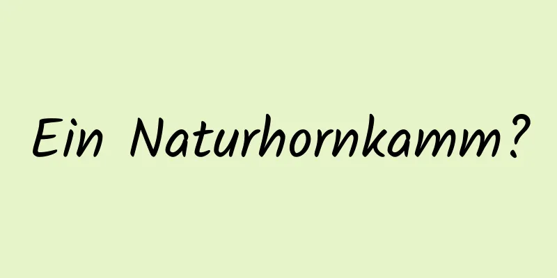 Ein Naturhornkamm?