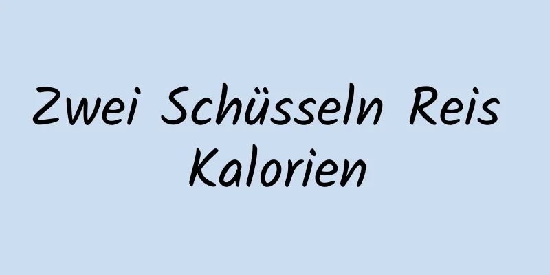 Zwei Schüsseln Reis Kalorien