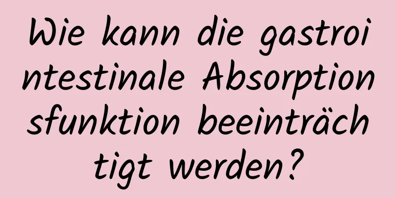 Wie kann die gastrointestinale Absorptionsfunktion beeinträchtigt werden?