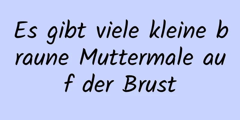 Es gibt viele kleine braune Muttermale auf der Brust
