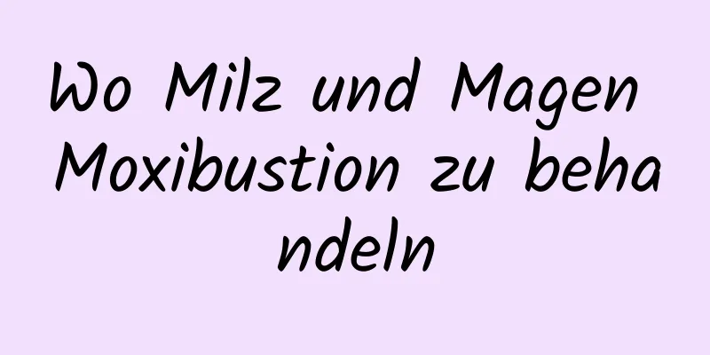 Wo Milz und Magen Moxibustion zu behandeln