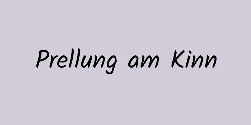 Prellung am Kinn